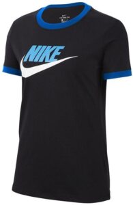 Dámské tričko Nike Sportswear Ringer Černá / Modrá