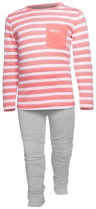 Dětské pyžamo Tufte Sugar Coral Stripes Růžová / Šedá