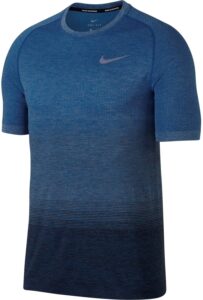 Běžecké tričko Nike Dri-FIT KNIT TOP SS GRD Modrá