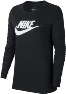 Dámské tričko s dlouhým rukávem Nike Spotswear Černá / Bílá