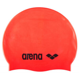 Plavecká čepice ARENA-Clasic Silicone Cap fluo red-black Červená