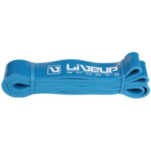 LiveUp Aerobic guma posilovací guma 208 x 0,45 cm modrá