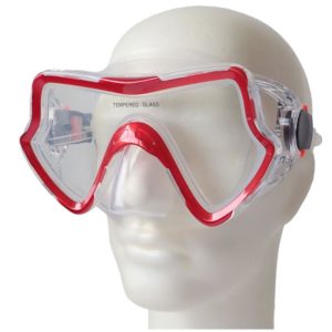 Acra BROTHER Brýle potápěčské silikonové univerzální – červené