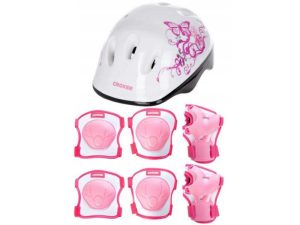 Croxer Silky Neve růžový set chráničů a helmy