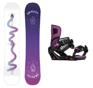 Gravity Sirene White 23/24 dámský snowboard + Gravity Rise black/purple vázání + sleva 400