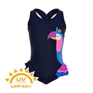 COLOR KIDS-Swimsuit w. animal UPF 40+ Dress Blues Modrá 116