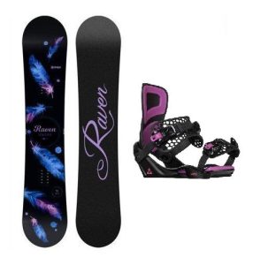 Raven Mia Black dámský snowboard + Gravity Rise black/purple vázání