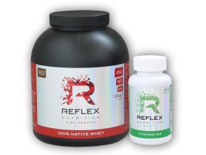 Reflex Nutrition 100% Native Whey Protein 1800g+Vit D3 100cps