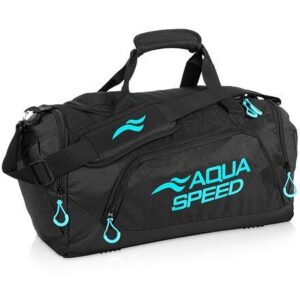 Aqua-Speed Duffle Bag M sportovní taška černá-tyrkysová
