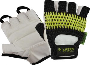 Lifefit Fitnes černo-zelené rukavice