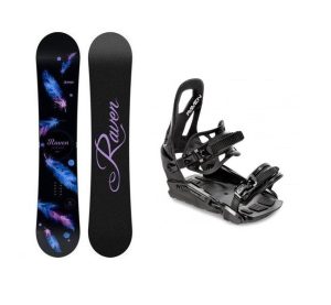 Raven Mia Black dámský snowboard + Raven S230 Black vázání