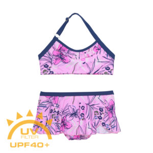 COLOR KIDS-Bikini W. Skirt – AOP, begonia pink Růžová 152