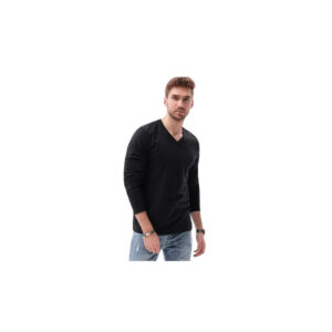 OMBRE-T-shirt LS-L136-V6-BLACK Černá XXL