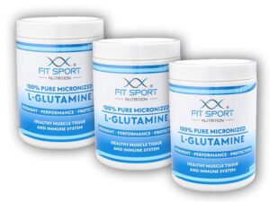 FitSport Nutrition 3x 100% Pure Micronized L-Glutamine 550g