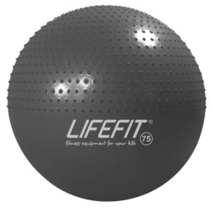 Lifefit Gymnastický masážní míč Massage Ball 75 cm tmavě šedý