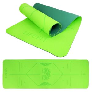 Lifefit Podložka Yoga MAT Lotos Duo 183x58x0,6cm zelená