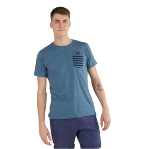 FUNDANGO-Jaggy Pocket T-shirt-460-turkis Modrá XXL