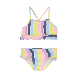 COLOR KIDS-Bikini W. Frills, AOP, lavender mist barevná 104